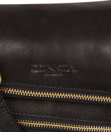 'Marina' Black Leather Shoulder Bag image 5