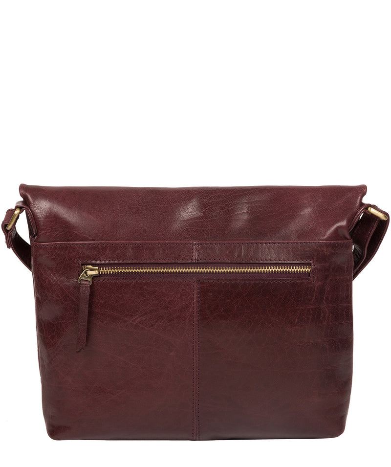 'Marina' Plum Leather Shoulder Bag image 3