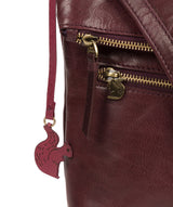 'Marina' Plum Leather Shoulder Bag Pure Luxuries London