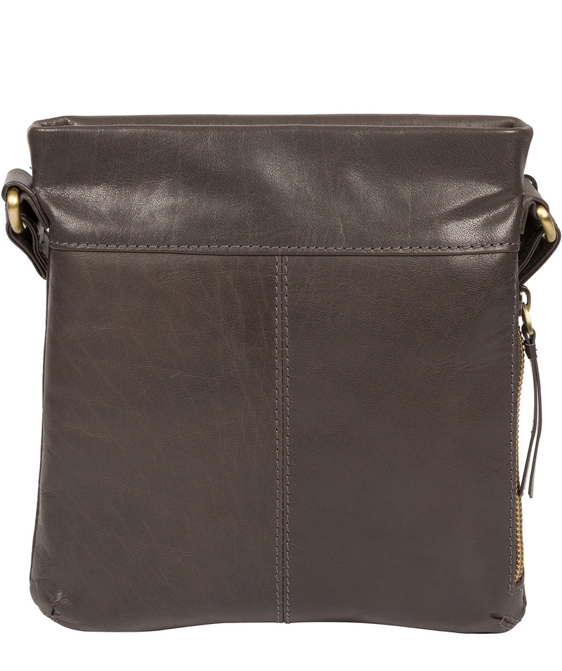 'Yayoi' Slate Leather Cross Body Bag Pure Luxuries London