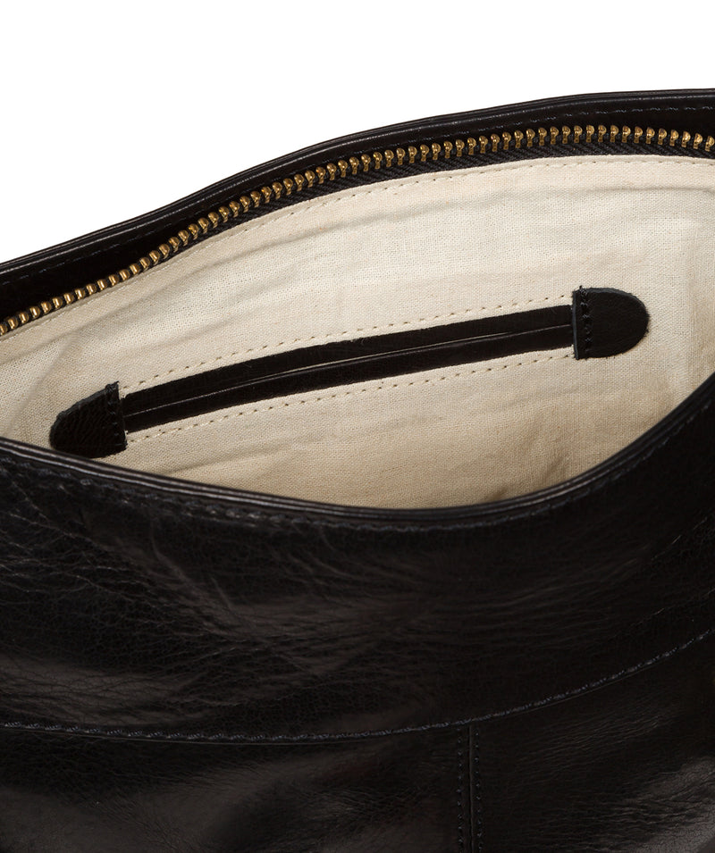 'Bon' Black Leather Cross Body Bag