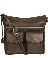 'Bon' Olive Leather Cross Body Bag image 1