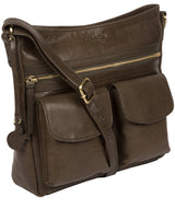 'Bon' Olive Leather Cross Body Bag image 3