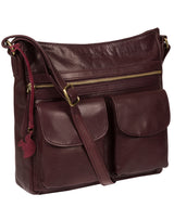 'Bon' Plum Leather Cross Body Bag image 5