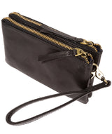 'Aswana' Black Leather Clutch Bag image 3