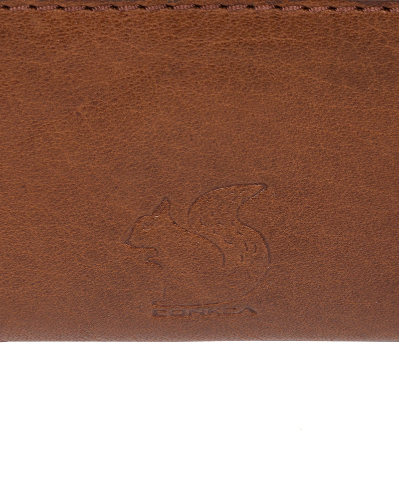 'Aswana' Conker Brown Leather Clutch Bag image 5