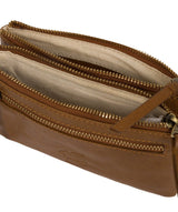 'Aswana' Dark Tan Leather Clutch Bag