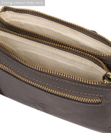 'Aswana' Slate Leather Clutch Bag image 4
