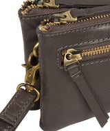 'Aswana' Slate Leather Clutch Bag image 6