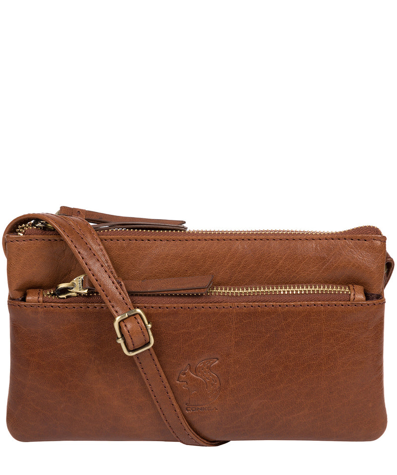 'Carrilo' Conker Brown Leather Cross Body Bag image 1