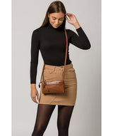 'Carrilo' Conker Brown Leather Cross Body Bag image 2