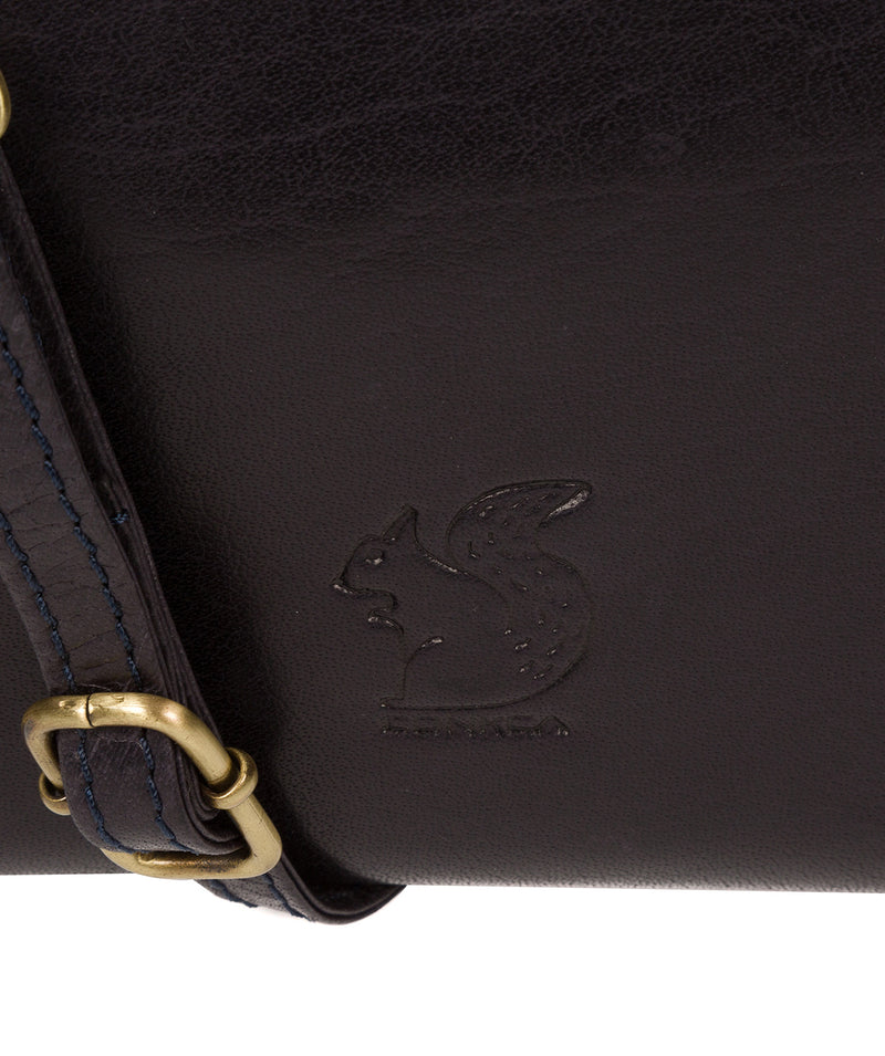 'Senga' Navy Leather Clutch Bag image 6