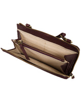 'Senga' Plum Leather Clutch Bag image 4