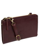 'Senga' Plum Leather Clutch Bag image 5