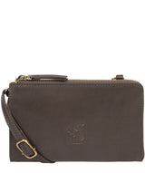 'Senga' Slate Leather Clutch Bag image 1