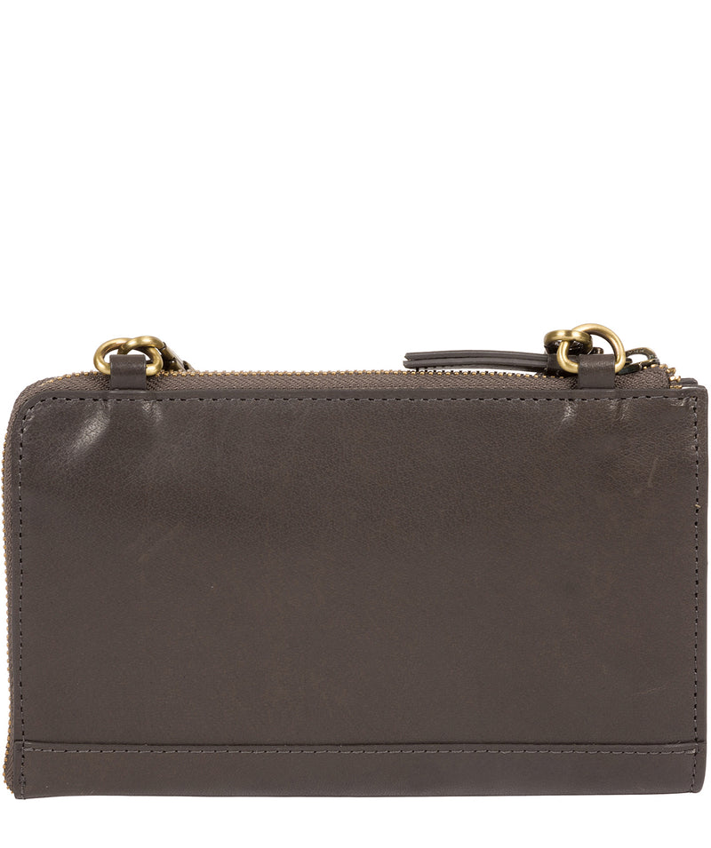 'Senga' Slate Leather Clutch Bag image 3