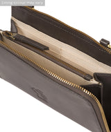 'Senga' Slate Leather Clutch Bag image 4