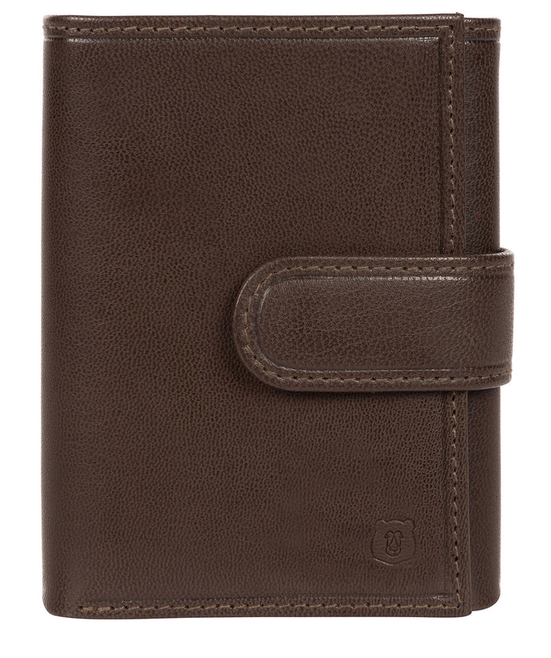 'Aalto' Dark Brown Leather Tri-Fold Wallet Pure Luxuries London
