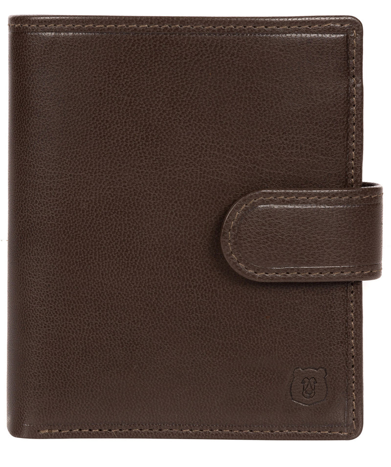 'Bartram' Dark Brown Leather Bi-Fold Wallet Pure Luxuries London