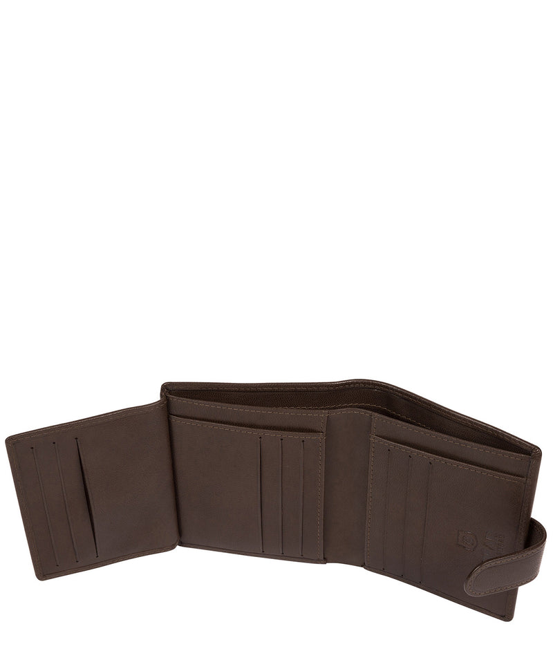 'Bartram' Dark Brown Leather Bi-Fold Wallet Pure Luxuries London