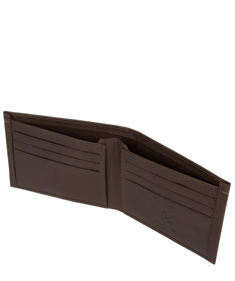 'Svanhild' Dark Brown Leather Bi-Fold Wallet image 3
