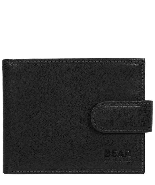 'Orvar' Black Leather Bi-Fold Wallet image 1