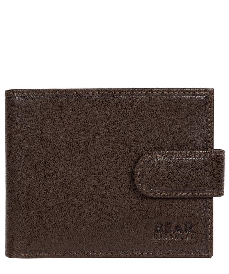'Orvar' Dark Brown Leather Bi-Fold Wallet Pure Luxuries London