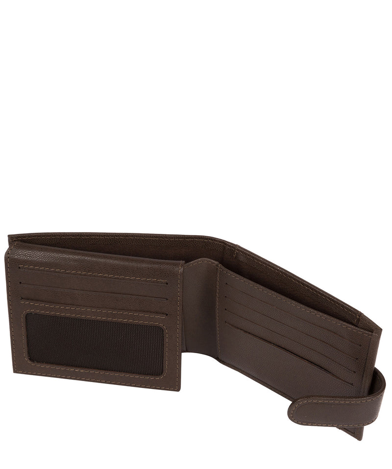'Orvar' Dark Brown Leather Bi-Fold Wallet Pure Luxuries London