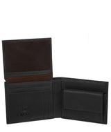 'Grid' Black Leather Bi-Fold Wallet image 3