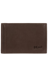 'Huld' Dark Brown Leather Bi-Fold Card Holder Pure Luxuries London