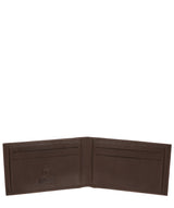 'Huld' Dark Brown Leather Bi-Fold Card Holder Pure Luxuries London