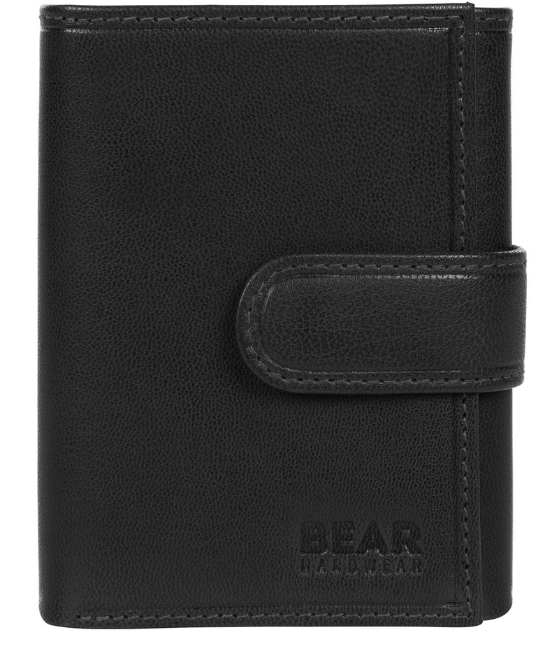 'Hannes' Black Leather Tri-Fold Wallet Pure Luxuries London