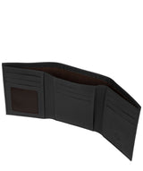'Hannes' Black Leather Tri-Fold Wallet Pure Luxuries London