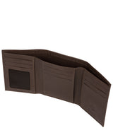 'Hannes' Dark Brown Leather Tri-Fold Wallet image 3