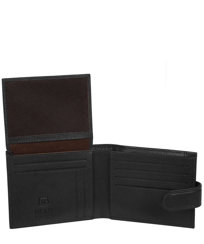 'Gunvar' Black Leather Bi-Fold Wallet image 3