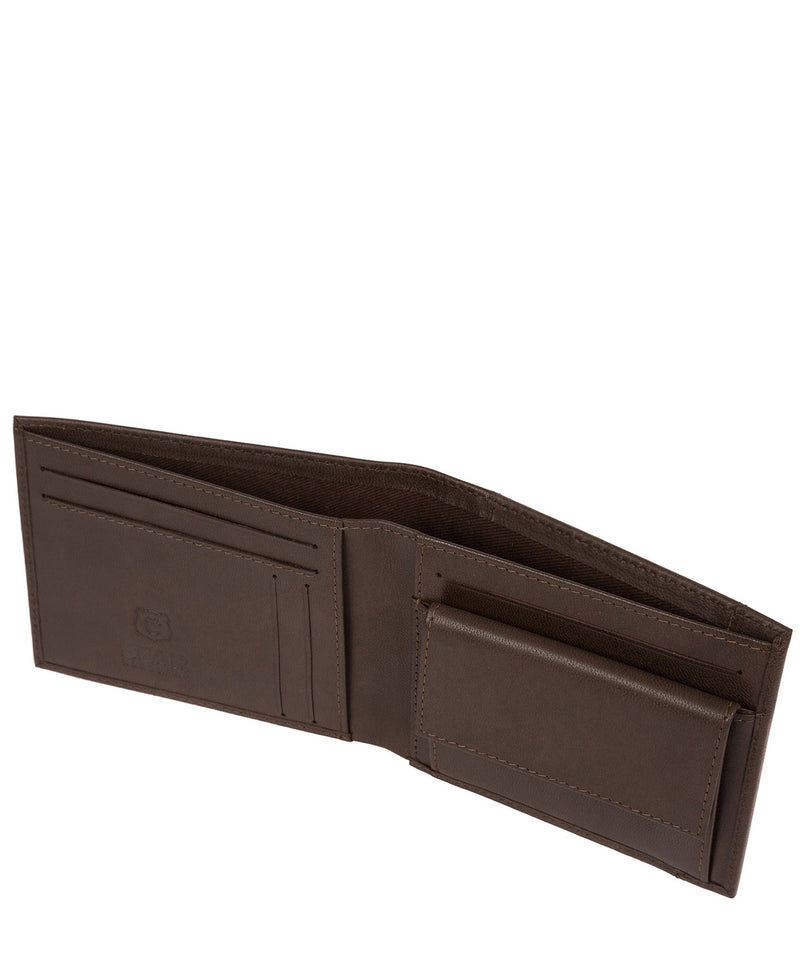 'Thor' Dark Brown Leather Bi-Fold Wallet Pure Luxuries London