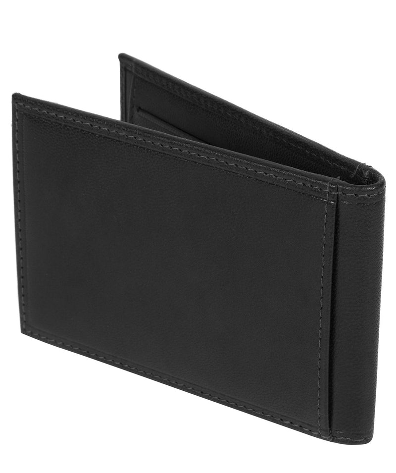 'Heidrun' Black Leather Bi-Fold Card Holder image 5