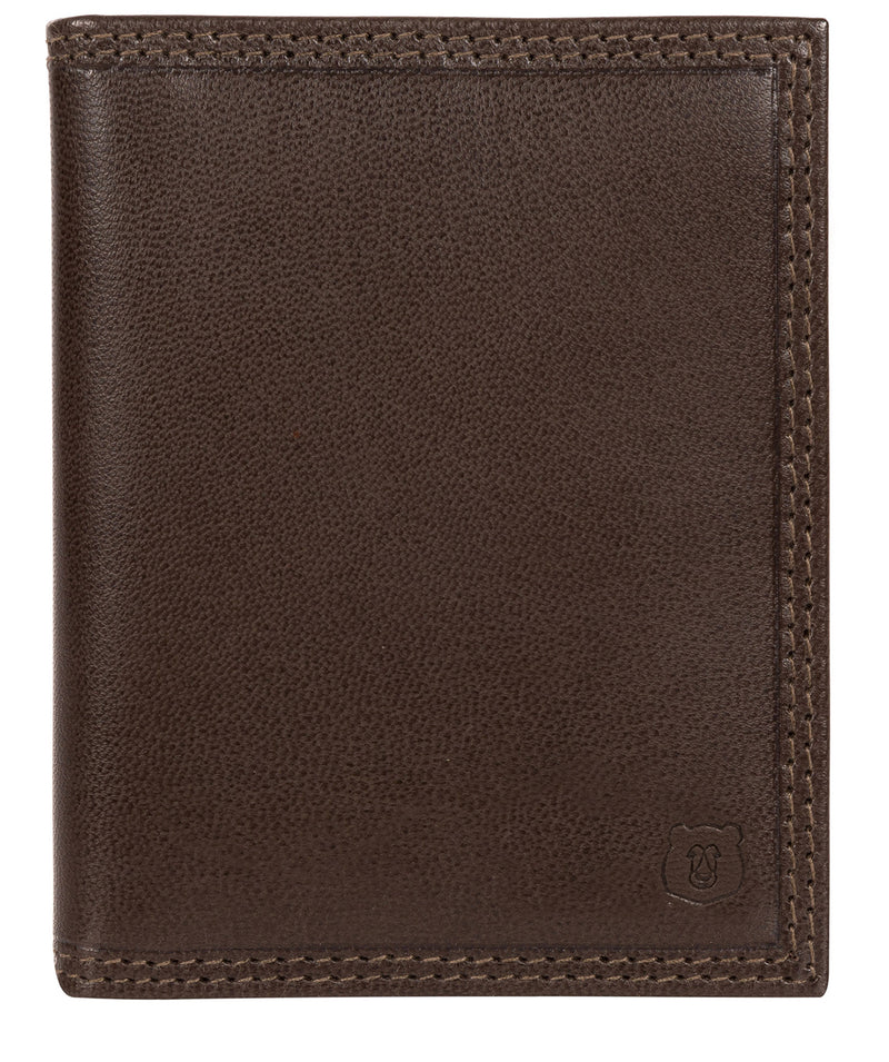 'Viggo' Dark Brown Leather Bi-Fold Card Holder image 1