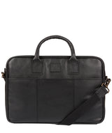 'Ash' Black Leather Briefcase