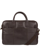 'Ash' Dark Brown Leather Briefcase