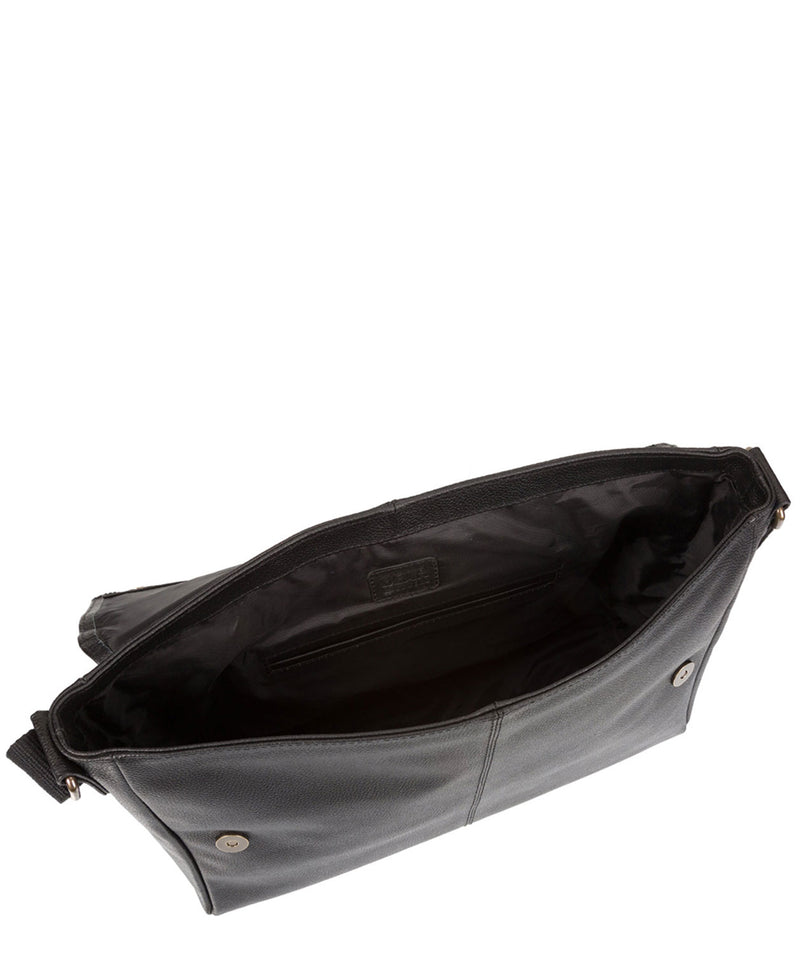 'Forrester' Black Leather Messenger Bag