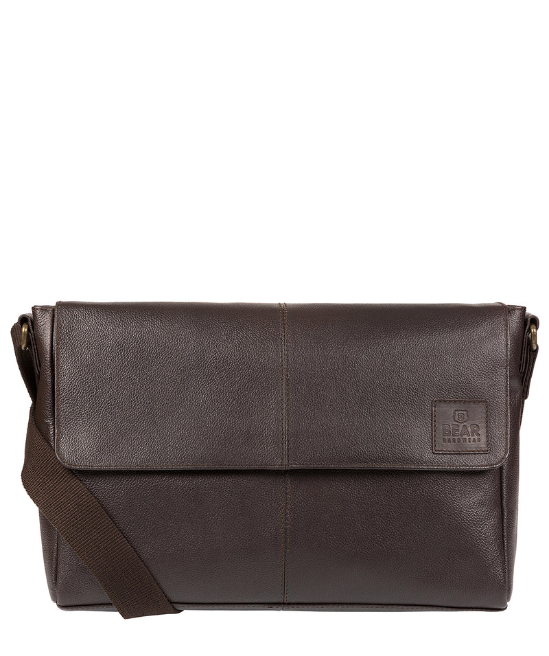 'Forrester' Dark Brown Leather Messenger Bag
