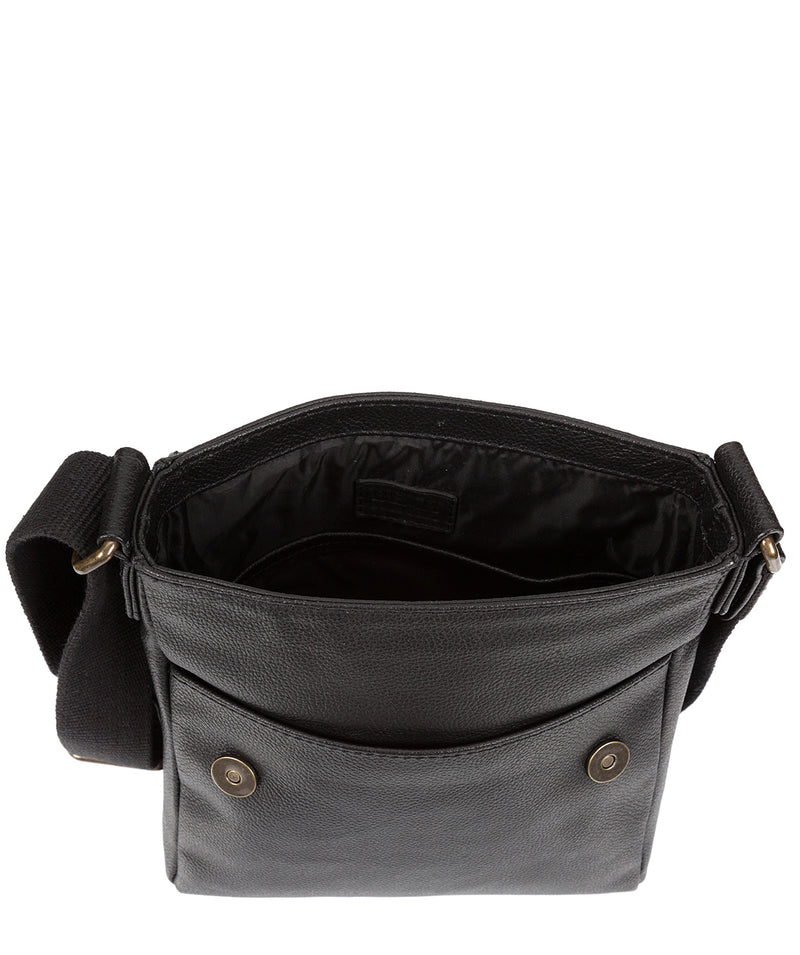 'Ranger' Black Leather Cross Body Bag