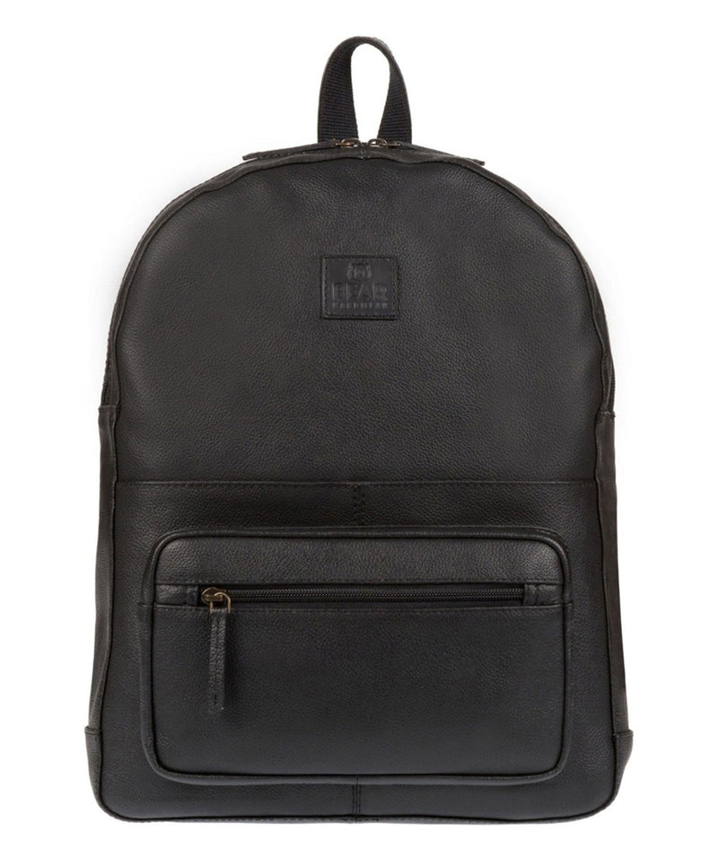 'Willow' Black Leather Backpack