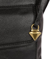 'Elva' Black Leather Cross Body Bag