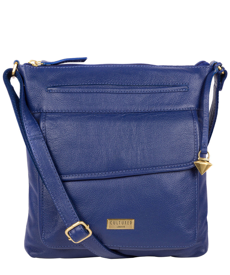 'Elva' Mazarine Blue Leather Cross Body Bag image 1