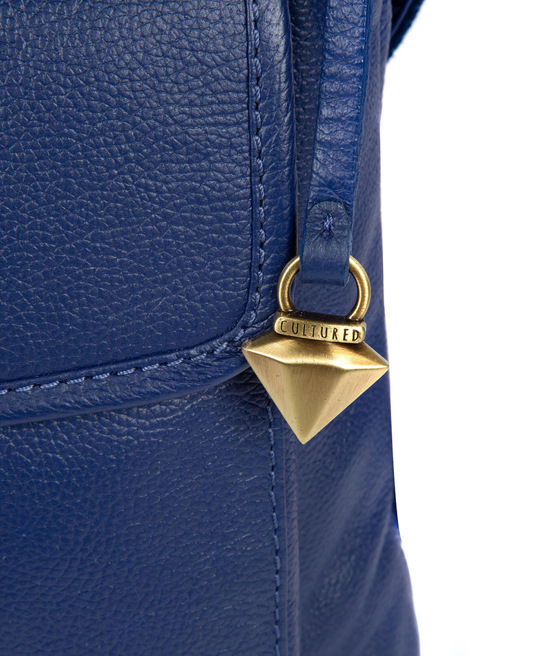 'Elva' Mazarine Blue Leather Cross Body Bag image 5