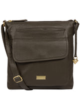 'Elva' Olive Leather Cross Body Bag image 1