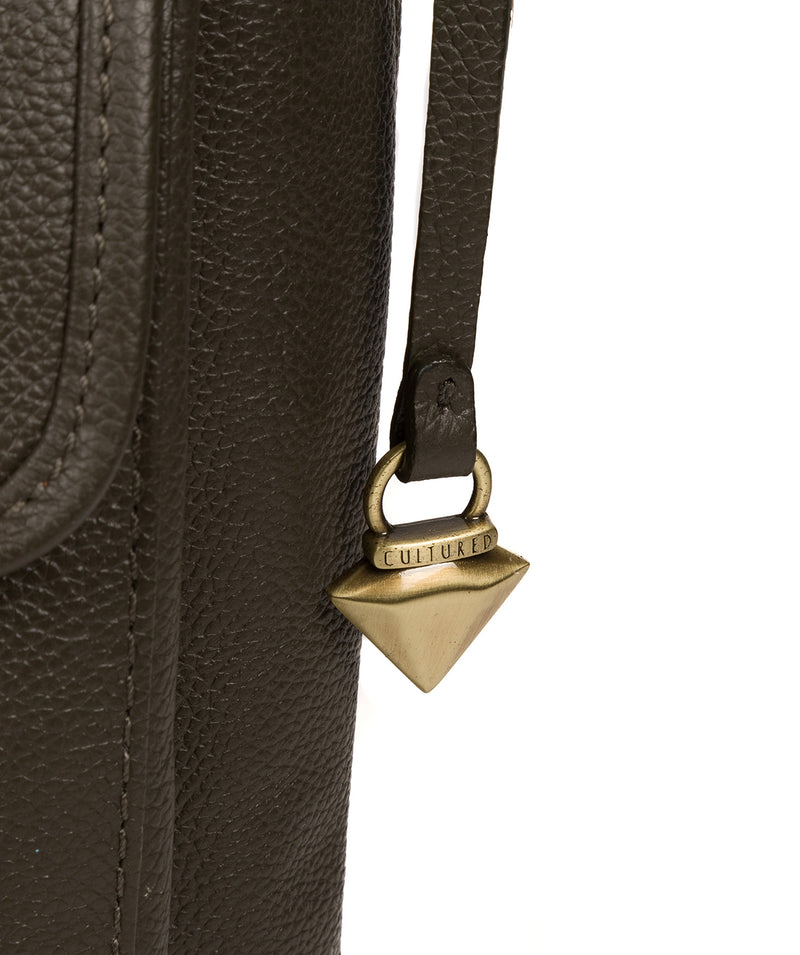 'Elva' Olive Leather Cross Body Bag image 6