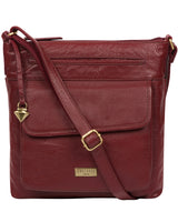 'Elva' Ruby Red Leather Cross Body Bag image 1